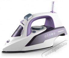 Daewoo DSI3000P vasal&oacute;, 2600 W, ker&aacute;mia vasal&oacute;talp, erős gőzsug&aacute;r 25 g/perc, f&uuml;ggőleges gőz&ouml;l&eacute;s, &ouml;ntiszt&iacute;t&oacute;, cs&ouml;p&ouml;g&eacute;sg&aacute;tl&oacute;, v&iacute;zkőmentes&iacute;tő, 300 ml-es tart&aacute;lykapacit&aacute;s, feh&eacute;r/lila H&aacute;ztart&aacute;s / Otthon / K&uuml;lt&eacute;r - Vasal&oacute; - Gőz&aacute;llom&aacute;s - 533204