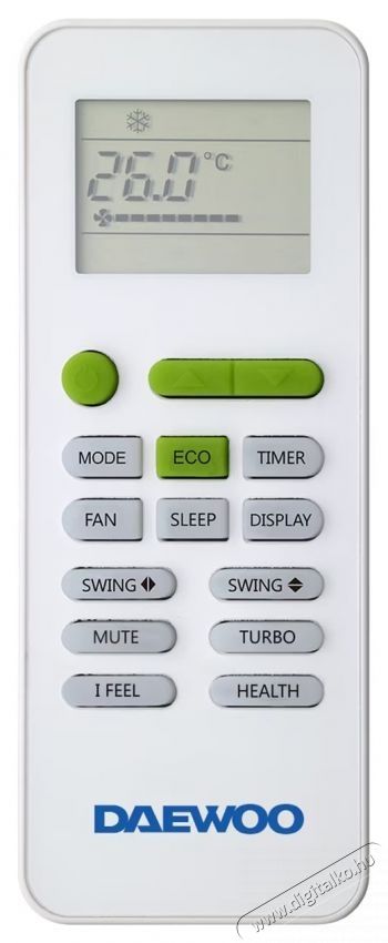 Daewoo DAC-12CHSDW-NK 12000 BTU kl&iacute;ma, Wi-Fi, A++, Ez&uuml;st ion szűrők, ECO m&oacute;d, iFeel, Feh&eacute;r H&aacute;ztart&aacute;s / Otthon / K&uuml;lt&eacute;r - Ventil&aacute;tor / L&eacute;gkondicion&aacute;l&oacute; - Split kl&iacute;ma - 536349
