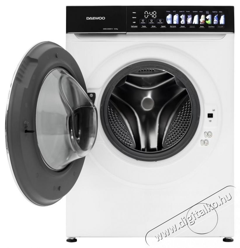 Daewoo DWD-DS9014 mos&oacute;g&eacute;p, 9 kg, inverteres motor, 1400 fordulat/perc, A energiaoszt&aacute;ly, 12 program, &eacute;rintőgombok, fekete dupla ajt&oacute; kr&oacute;mgyűrűvel, feh&eacute;r H&aacute;ztart&aacute;s / Otthon / K&uuml;lt&eacute;r - Mos&oacute;g&eacute;p / sz&aacute;r&iacute;t&oacute;g&eacute;p - El&ouml;lt&ouml;ltős norm&aacute;l (60cm-ig) mos&oacute;g&eacute;p - 536356