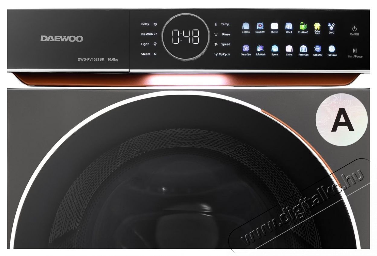 Daewoo DWD-FV1021SK mos&oacute;g&eacute;p, 10 kg, DIRECT DRIVE inverter motor, 1400 ford/perc, A energiaoszt&aacute;ly, 14 program, fekete dupla ajt&oacute; (PC bor&iacute;t&aacute;s), Ez&uuml;st H&aacute;ztart&aacute;s / Otthon / K&uuml;lt&eacute;r - Mos&oacute;g&eacute;p / sz&aacute;r&iacute;t&oacute;g&eacute;p - El&ouml;lt&ouml;ltős norm&aacute;l (60cm-ig) mos&oacute;g&eacute;p - 536357