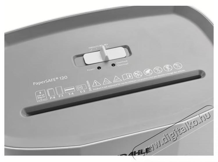 Dahle PaperSAFE  PS 120 iratmegsemmis&iacute;tő, 5 x 18 mm, keresztir&aacute;ny&uacute; v&aacute;g&aacute;s, 8 lapos, egy&eacute;ni haszn&aacute;latra Iroda &eacute;s sz&aacute;m&iacute;t&aacute;stechnika - Iratmegsemmis&iacute;tő - 533219