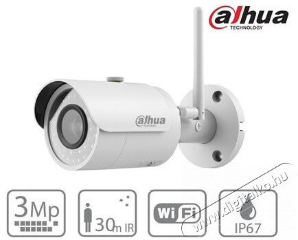 Dahua HFW1320S-W 3MP WiFi Bullet IP kamera Fényképezőgép / kamera - Megfigyelő / IP kamera - 324264