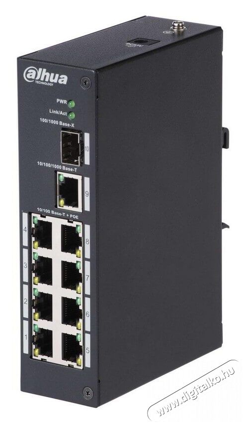 Dahua PFS3110-8P-96 Poe switch 8x 10/100 PoE (96W) 1x GbE LAN 1x SFP uplink Újdonságok - Új termékek - 332489