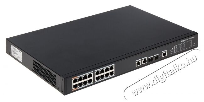 Dahua PFS4218-16ET-190 16port 10/100Mbps LAN PoE/PoE+ (190W) menedzselhető switch Iroda és számítástechnika - Hálózat - Switch - 332490