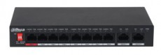 Dahua PFS3010-8ET-96-V2 1x 10/100(Hi-PoE/PoE+/PoE)+7x 10/100(PoE+/PoE)+2x gigabit uplink, 96W PoE switch Iroda és számítástechnika - Hálózat - Switch - 387166