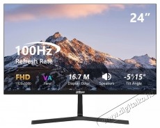 Dahua LM24-B200S 23.8  VA LED monitor, Full HD (1920x1080), 100Hz, 5ms, HDMI, VGA, 1Wx2 hangsz&oacute;r&oacute;, Fekete Iroda &eacute;s sz&aacute;m&iacute;t&aacute;stechnika - Monitor - Monitor - 533225