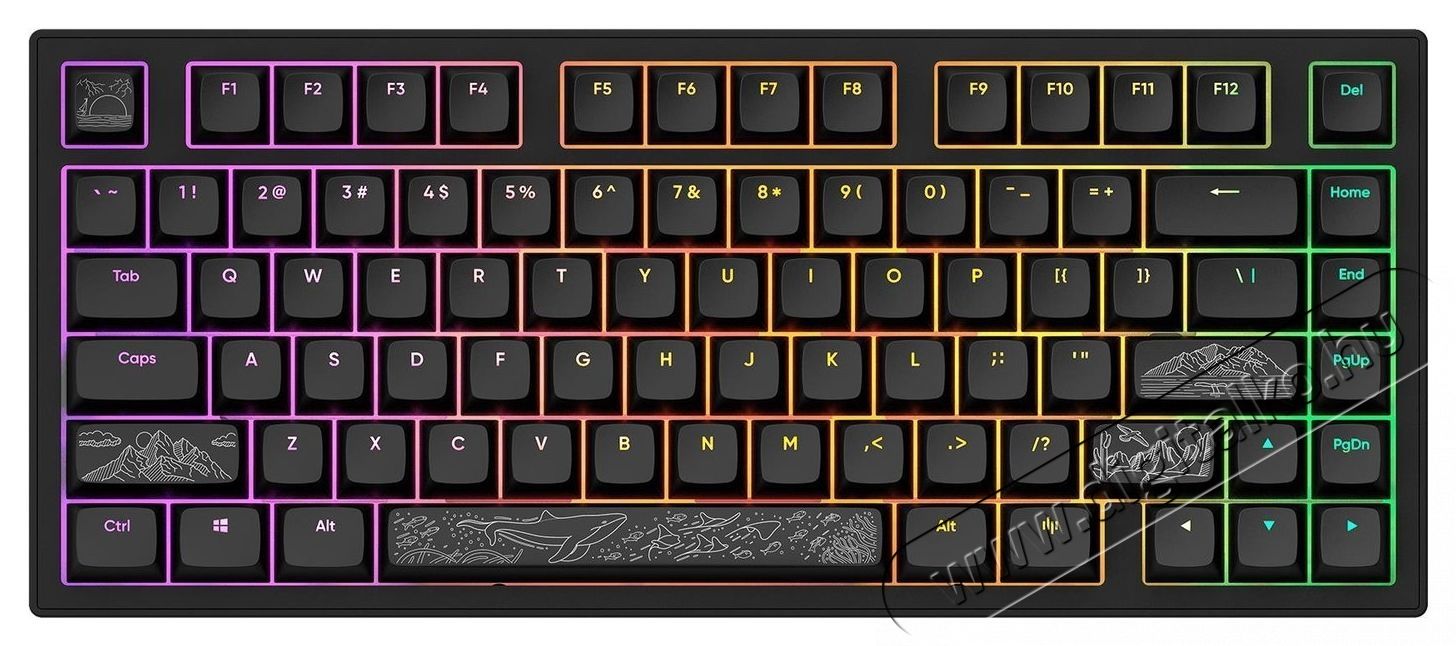 Dark Project ALU Terra Nostra Black - US gamer billentyűzet Iroda &eacute;s sz&aacute;m&iacute;t&aacute;stechnika - Billentyűzet / billentyűzet szett - Vezet&eacute;kes - 535124