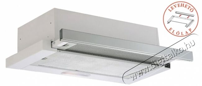 Davoline Eco White IX 60 D Teleszkópos páraelszívó Konyhai termékek - Páraelszívó - Beépíthető / kihúzható - 358438