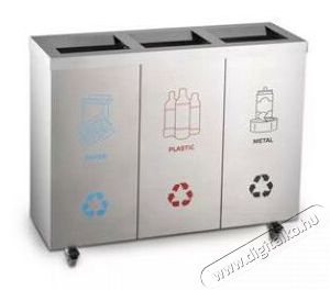 DAYCO 3 r&eacute;szes 160l rozsdamentes ac&eacute;l szelekt&iacute;v szemetes H&aacute;ztart&aacute;s / Otthon / K&uuml;lt&eacute;r - Lak&aacute;sfelszerel&eacute;s - Szemetes - 514024