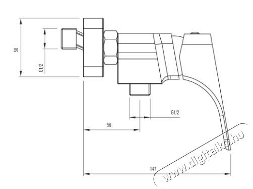 Deante BQH B400 hiacynt zuhany csaptelep zuhanyszett nélkül - fekete-króm Háztartás / Otthon / Kültér - Fürdőszoba / wc - Kiegészítő - 343319