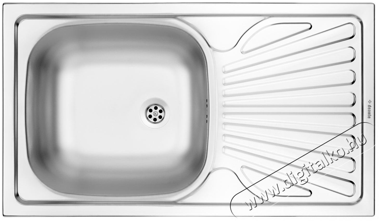 Deante ZMU3110 techno 1 medencés s/s konyhai mosogató csepegtető tálcával, szerelvényeivel együtt, dekor Konyhai termékek - Mosogató - Mosogatótálca - 343826