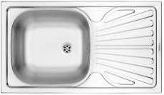 Deante ZMU3110 techno 1 medencés s/s konyhai mosogató csepegtető tálcával, szerelvényeivel együtt, dekor Konyhai termékek - Mosogató - Mosogatótálca - 343826