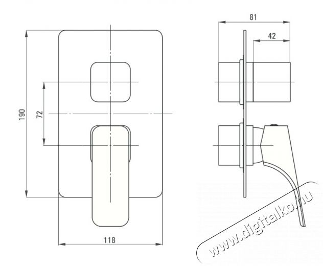 Deante Hiacynt BXY NQHM Alkatrész keverő boxhoz Háztartás / Otthon / Kültér - Fürdőszoba / wc - Kiegészítő - 371509