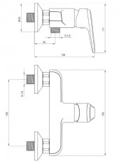 Deante BGV 040M Zuhany csaptelep Háztartás / Otthon / Kültér - Fürdőszoba / wc - Kiegészítő - 372293