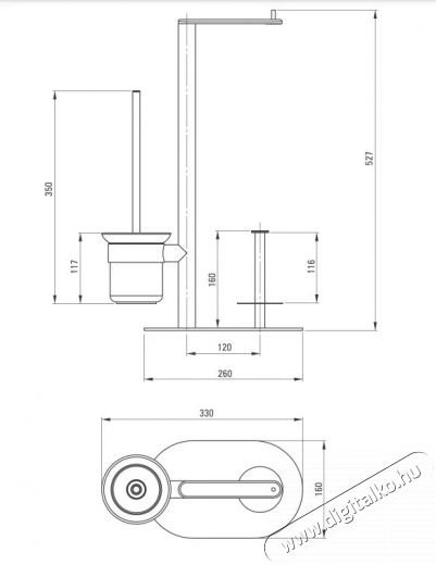 Deante ADR N732 3 funkciós WC papír tartó Háztartás / Otthon / Kültér - Fürdőszoba / wc - Kiegészítő - 372282