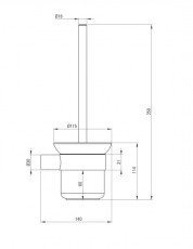 Deante ADR 0711 Függő WC kefe+tartó Háztartás / Otthon / Kültér - Fürdőszoba / wc - Wc kefe / pumpa - 372327