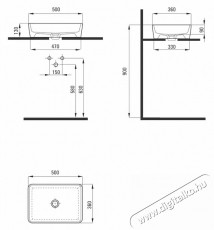 Deante CDH-6U5S Ültethető mosdó Háztartás / Otthon / Kültér - Fürdőszoba / wc - Kiegészítő - 374030