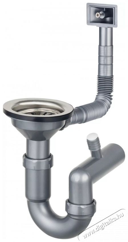 Deante ZXY 9926 szifon egymedenc&eacute;s ac&eacute;l mosogat&oacute;khoz t&uacute;lfoly&oacute;val, kr&oacute;m Konyhai term&eacute;kek - Mosogat&oacute; - Mosogat&oacute; csaptelep - 499620