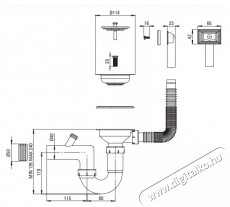 Deante ZXY 9926 szifon egymedenc&eacute;s ac&eacute;l mosogat&oacute;khoz t&uacute;lfoly&oacute;val, kr&oacute;m Konyhai term&eacute;kek - Mosogat&oacute; - Mosogat&oacute; csaptelep - 499620