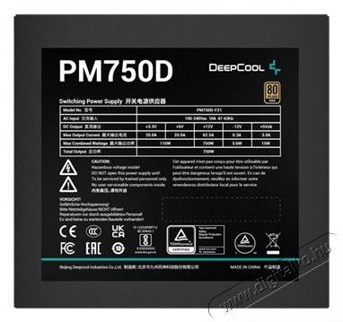DeepCool PM750D SZ&Aacute;M&Iacute;T&Oacute;G&Eacute;P T&Aacute;PEGYS&Eacute;G 750W Iroda &eacute;s sz&aacute;m&iacute;t&aacute;stechnika - Sz&aacute;m&iacute;t&oacute;g&eacute;p tartoz&eacute;k - T&aacute;pegys&eacute;g - 497249