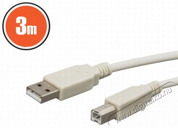 Delight 20123 USB 2.0 A - B 3m kábel Tv kiegészítők - Kábel / csatlakozó - USB kábel