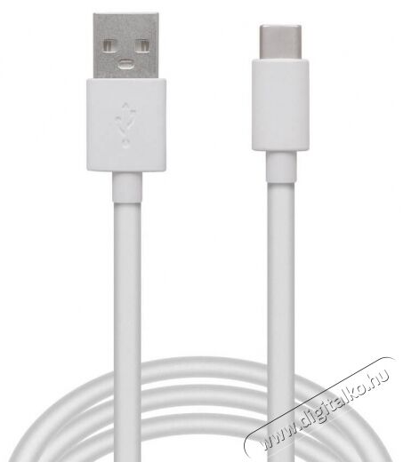 Delight 2m USB Type-C adatkábel - fehér Tv kiegészítők - Kábel / csatlakozó - USB kábel - 369086