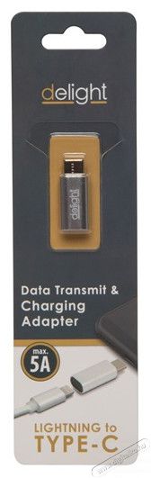 Delight 55448B Lightning - Type-C adapter - ezüst Mobil / Kommunikáció / Smart - Mobiltelefon kiegészítő / tok - Kábel / átalakító - 369103