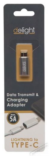 Delight 55448B Lightning - Type-C adapter - ezüst Mobil / Kommunikáció / Smart - Mobiltelefon kiegészítő / tok - Kábel / átalakító - 369103