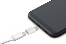 Delight 55448C MicroUSB USB Type-C adapter - fehér Mobil / Kommunikáció / Smart - Mobiltelefon kiegészítő / tok - Kábel / átalakító - 369104