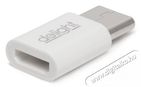 Delight 55448C MicroUSB USB Type-C adapter - fehér Mobil / Kommunikáció / Smart - Mobiltelefon kiegészítő / tok - Kábel / átalakító - 369104