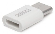 Delight 55448C MicroUSB USB Type-C adapter - fehér Mobil / Kommunikáció / Smart - Mobiltelefon kiegészítő / tok - Kábel / átalakító - 369104