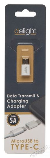 Delight 55448C MicroUSB USB Type-C adapter - fehér Mobil / Kommunikáció / Smart - Mobiltelefon kiegészítő / tok - Kábel / átalakító - 369104