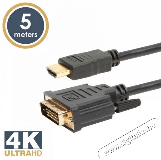 Delight 5m 4K HDMl - DVI-D kábel Tv kiegészítők - Kábel / csatlakozó - DVI-Hdmi kábel - 369106
