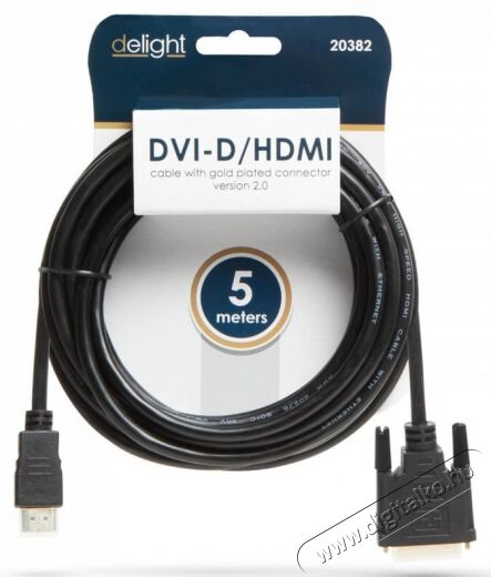 Delight 5m 4K HDMl - DVI-D kábel Tv kiegészítők - Kábel / csatlakozó - DVI-Hdmi kábel - 369106