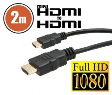 Delight 2m mini HDMI kábel Tv kiegészítők - Kábel / csatlakozó - Mini Hdmi kábel - 369089