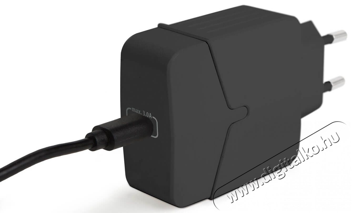 Delight 55043BK hálózati adapter Type-C PD18W gyorstöltéssel - fekete Mobil / Kommunikáció / Smart - Mobiltelefon kiegészítő / tok - Hálózati-, autós töltő - 369095