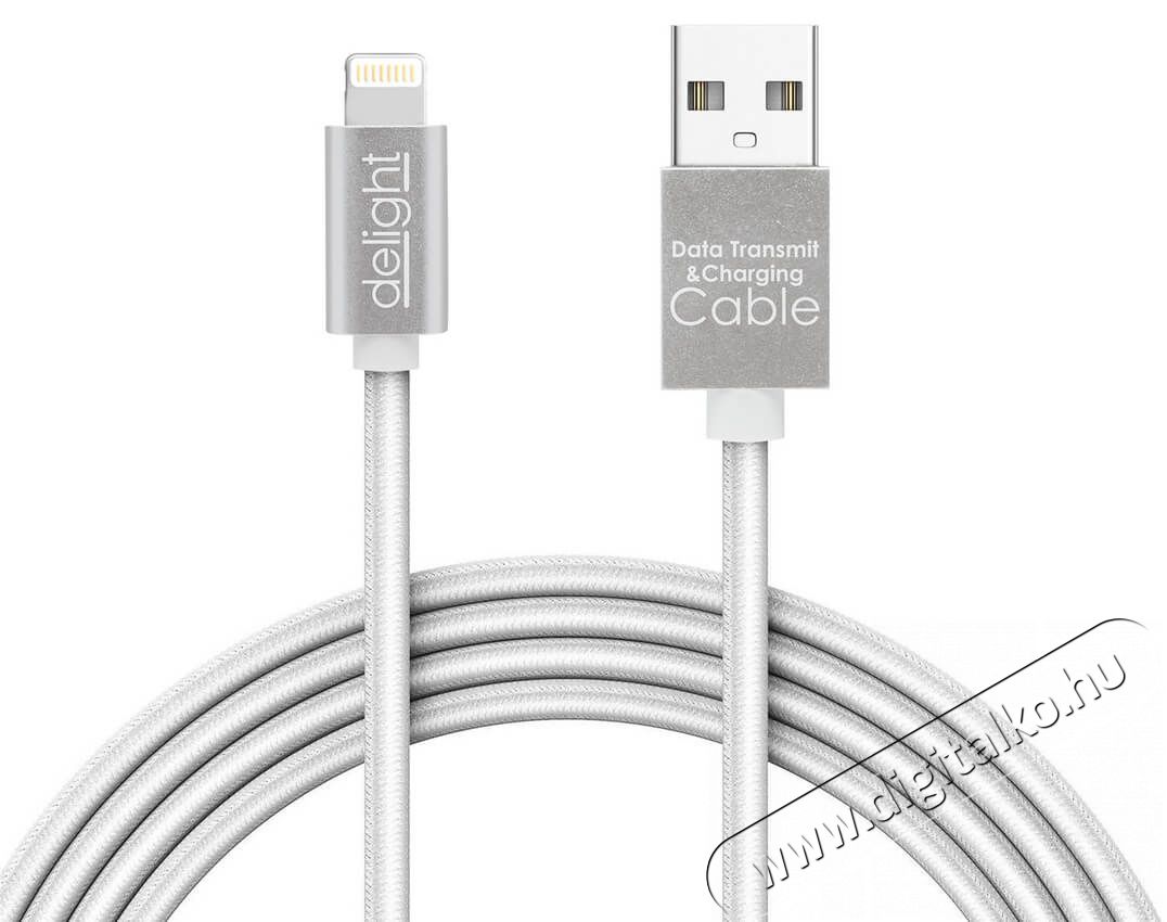 Delight iPhone Lightning 1m LED fénnyel adatkábel - fehér Mobil / Kommunikáció / Smart - Mobiltelefon kiegészítő / tok - Kábel / átalakító - 369115