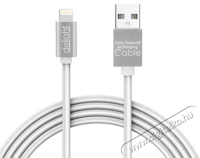 Delight iPhone Lightning 1m LED fénnyel adatkábel - fehér Mobil / Kommunikáció / Smart - Mobiltelefon kiegészítő / tok - Kábel / átalakító - 369115