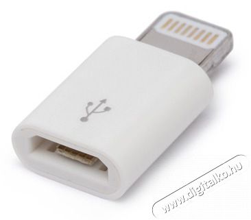 Delight 55448 iPhone Lightning MicroUSB fehér adapter Akkuk és töltők - Li-ion akkumulátor és töltő (gyári) - Töltő / hálózati adapter - 385917