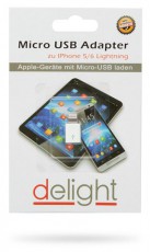 Delight 55448 iPhone Lightning MicroUSB fehér adapter Akkuk és töltők - Li-ion akkumulátor és töltő (gyári) - Töltő / hálózati adapter - 385917