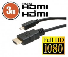 Delight 3m 1.3b HDMI - micro HDMI kábel Tv kiegészítők - Kábel / csatlakozó - Mini Hdmi kábel - 387675