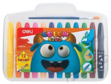 DELI Color Kids 12db-os vegyes színű zsírkréta készlet Háztartás / Otthon / Kültér - Játék / Sport - Kreatív / készségfejlesztő játék - 391404