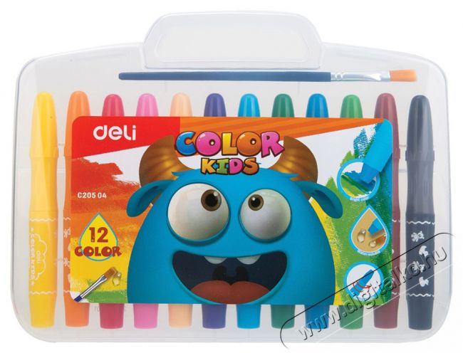 DELI Color Kids 12db-os vegyes színű zsírkréta készlet Háztartás / Otthon / Kültér - Játék / Sport - Kreatív / készségfejlesztő játék - 391404