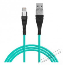 Delight iPhone Lightning 1m zöld adatkábel Mobil / Kommunikáció / Smart - Mobiltelefon kiegészítő / tok - Hálózati-, autós töltő - 386013