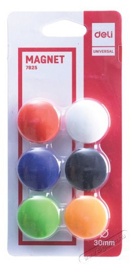DELI 30mm 6db többszínű táblamágnes Iroda és számítástechnika - Egyéb számítástechnikai termék - 392124