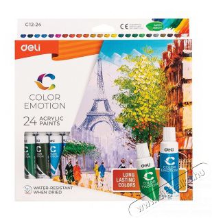 DELI Color Emotion 12ml 24db/csomag akrilfest&eacute;kk&eacute;szlet H&aacute;ztart&aacute;s / Otthon / K&uuml;lt&eacute;r - Egy&eacute;b h&aacute;ztart&aacute;si term&eacute;k - 437911