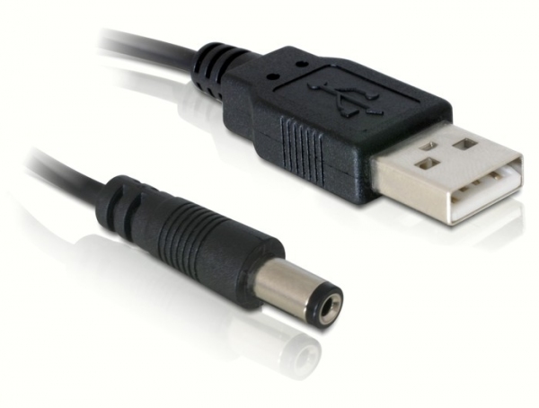 Delock USB(A) - DC tápkábel 5,5x2,1mm  (82197) Újdonságok - Új termékek - 354262