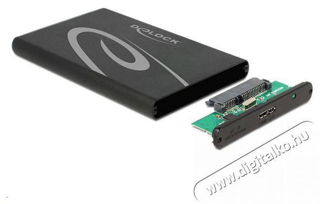 Delock 42537 2.5" USB 3.0 / SATA3 (9.5mm-ig) Külső HDD ház Egyéb - Nem forgalmazzuk ! - 383449