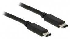 Delock 0,5m USB Type-C 2.0 apa - USB Type-C 2.0 apa fekete kábel Mobil / Kommunikáció / Smart - Mobiltelefon kiegészítő / tok - Kábel / átalakító - 387546