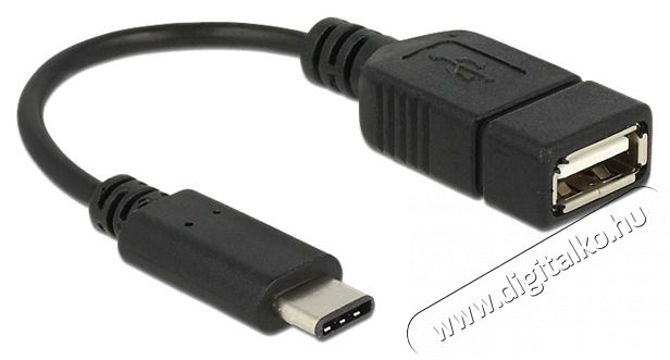 Delock 15cm USB Type-C 2.0 apa - USB 2.0 A típusú anya fekete adatkábel Mobil / Kommunikáció / Smart - Mobiltelefon kiegészítő / tok - Kábel / átalakító - 387543